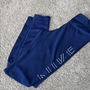 NIKE Small Women’s Blue Leggings with Logo. Full length